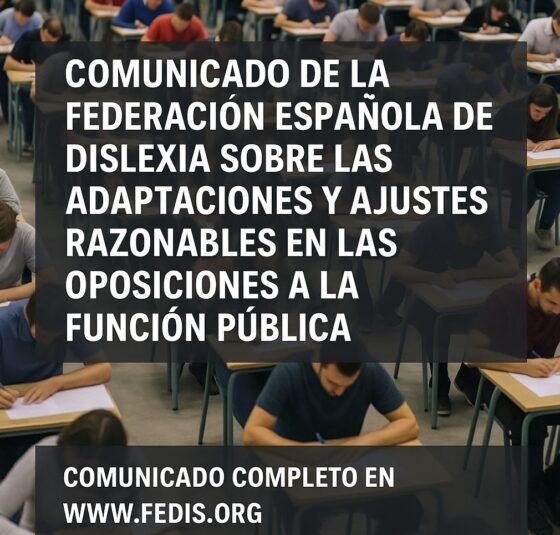 La FEDIS reclama el reconocimiento pleno de los trastornos de aprendizaje en los procesos de acceso al empleo público